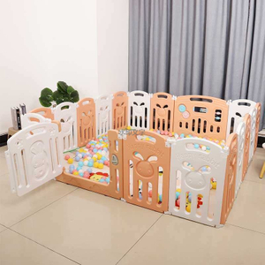 HDPE Foldable Safety Plastic Baby Fence Playpen With Gate Indoor