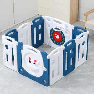 BPA-Free Non-Toxic Safe No Gaps Playards Fence Large Baby Play Yard Baby Playpen with Mat