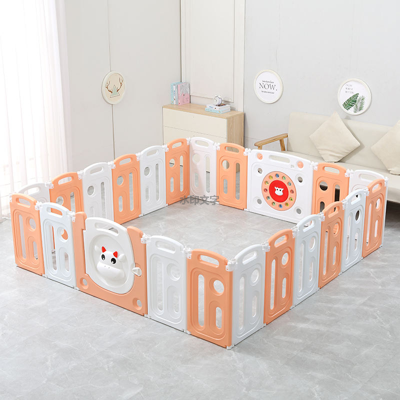 HDPE Foldable Safety Plastic Baby Fence Playpen With Gate Indoor