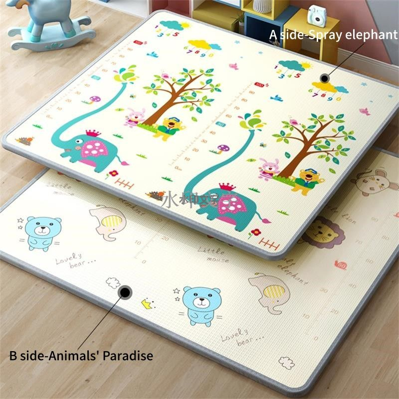 Extra Large Xpe Foam Material Rolled Playmat Crawling Mat with Reversible Double Side Printing