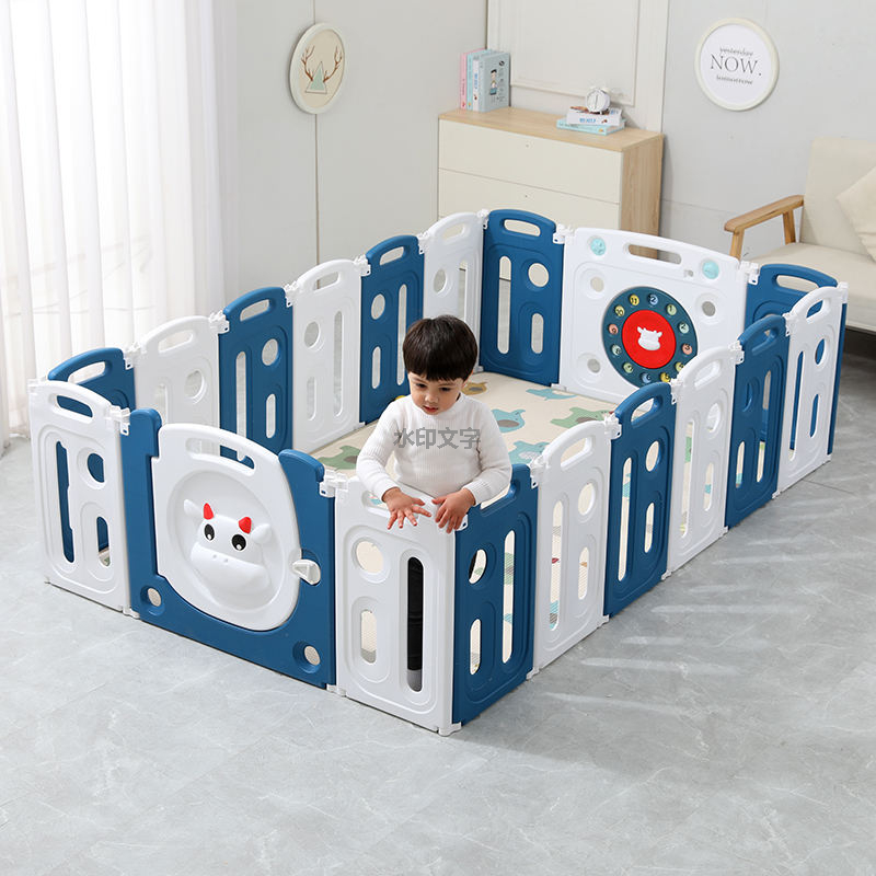 BPA-Free Non-Toxic Safe No Gaps Playards Fence Large Baby Play Yard Baby Playpen with Mat