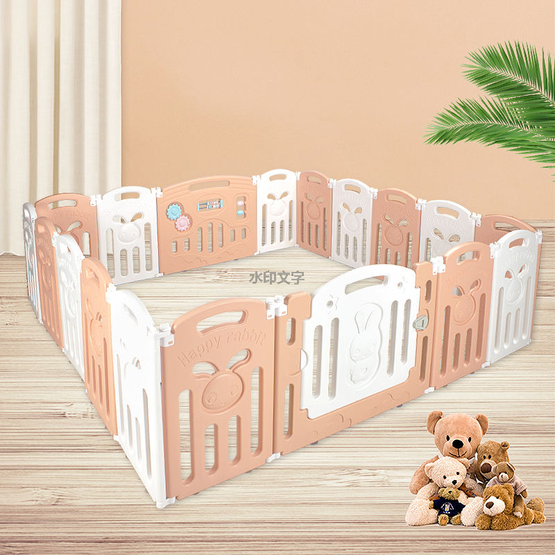 HDPE Foldable Safety Plastic Baby Fence Playpen With Gate Indoor