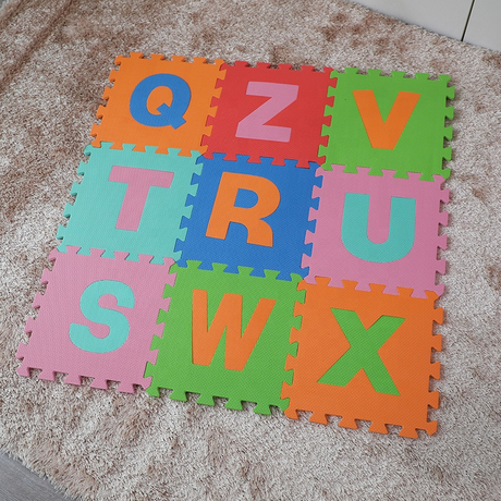 EVA Foam Interlocking Tiles Letters And Numbers Crawling Puzzle Exercise Mat