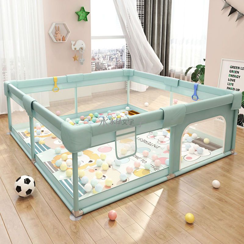 Safe And Non-Slip Baby Fence Full Mesh Design Indoor & Outdoor Kids Activity Center Baby Playpens Dark Green