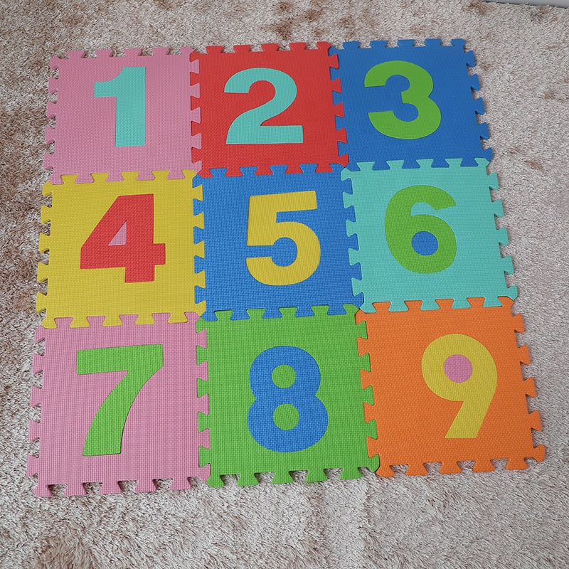 EVA Foam Puzzle Play Mat Floor Interlocking Playmat Alphabet & Numbers for Crawling Baby Infant