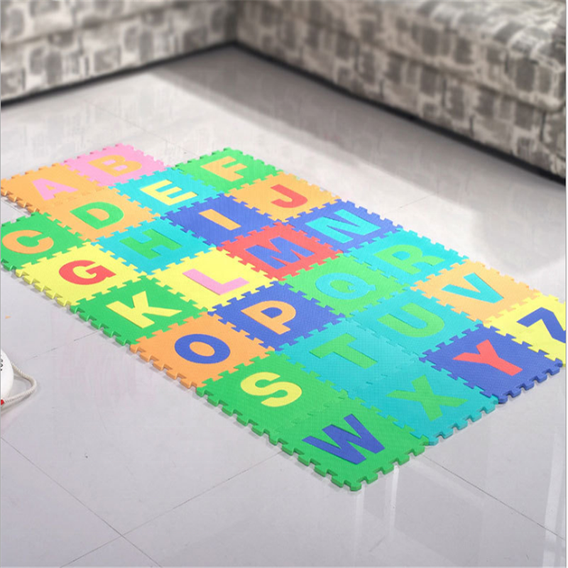 EVA Foam Puzzle Play Mat Floor Interlocking Playmat Alphabet & Numbers for Crawling Baby Infant