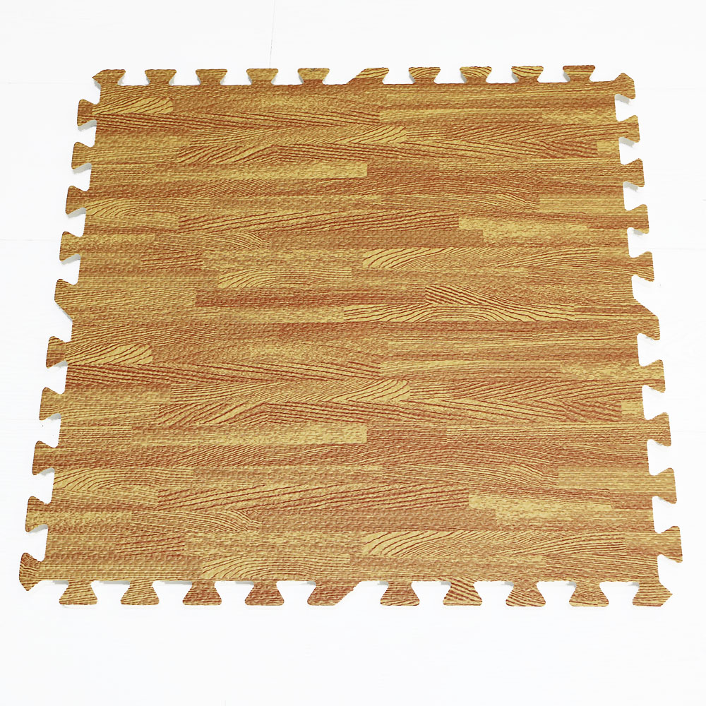 EVA foam Interlocking Puzzle Wood Mat Buy Natural Wood Grain printed