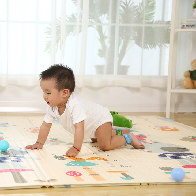 Baby Crawling Foldable Play Mat Waterproof Anti-Slip Portable Child Floor Mat 