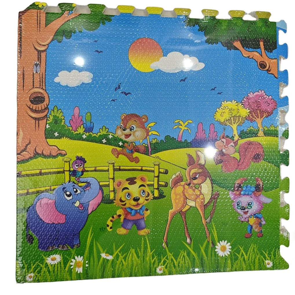 non-toxic fashionable cartoon eva foam simple style non-toxic children large interlocking puzzle baby playing crawling foam play mat