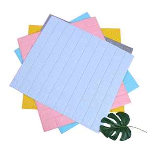 3D Foam XPE Self Adhesive Wall Paper Stikcer with Customized Design PE Film Thickness