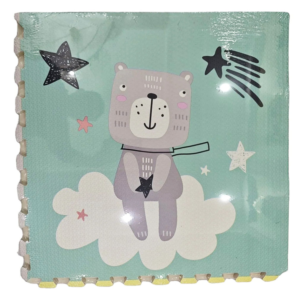non-toxic fashionable cartoon eva foam simple style non-toxic children large interlocking puzzle baby playing crawling foam play mat