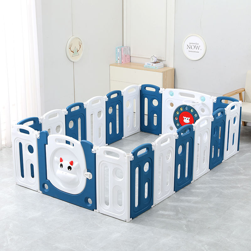 white dark blue red calf playpen 02