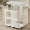 Outdoor Indoor DIY Pet Cage Playpen Double Door Pet Fence Cage 