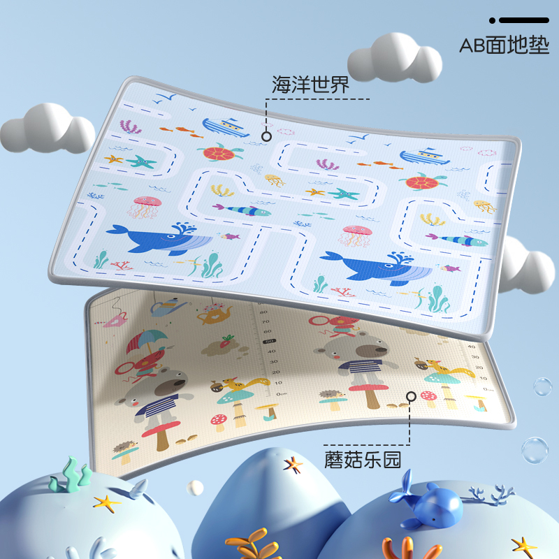 Waterproof Thickened XPE Foam Roll Up Crawling Soft Pad mat