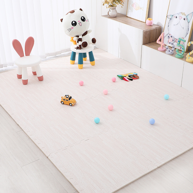 DIY Non Toxic Sound Insulation Light EVA Wood Grain Mat Interlocking Puzzle Mats 