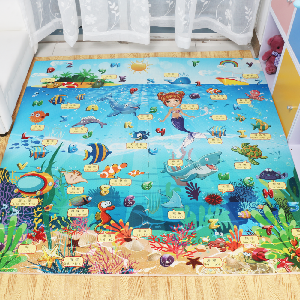 Folding Crawling Mat XPE Soft Foam Crawling Sided Children's Folding Mat