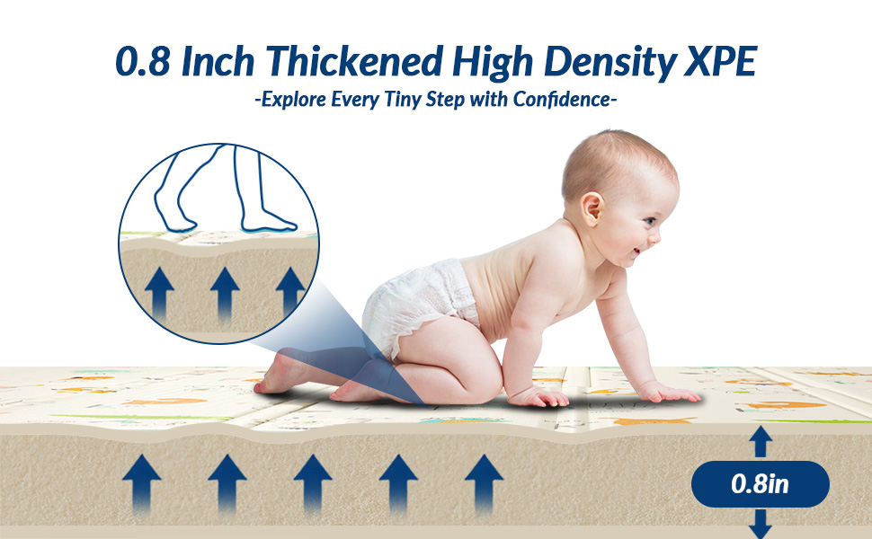 XPE Folding Rolling Play Mat Cartoon Printed Carpet Crawling Game Play Mat
