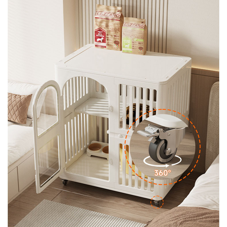 Outdoor Indoor DIY Pet Cage Playpen Double Door Pet Fence Cage 