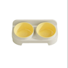 Puppy Food Drinking Plate Feeder Plastic Double Pet Bowl 