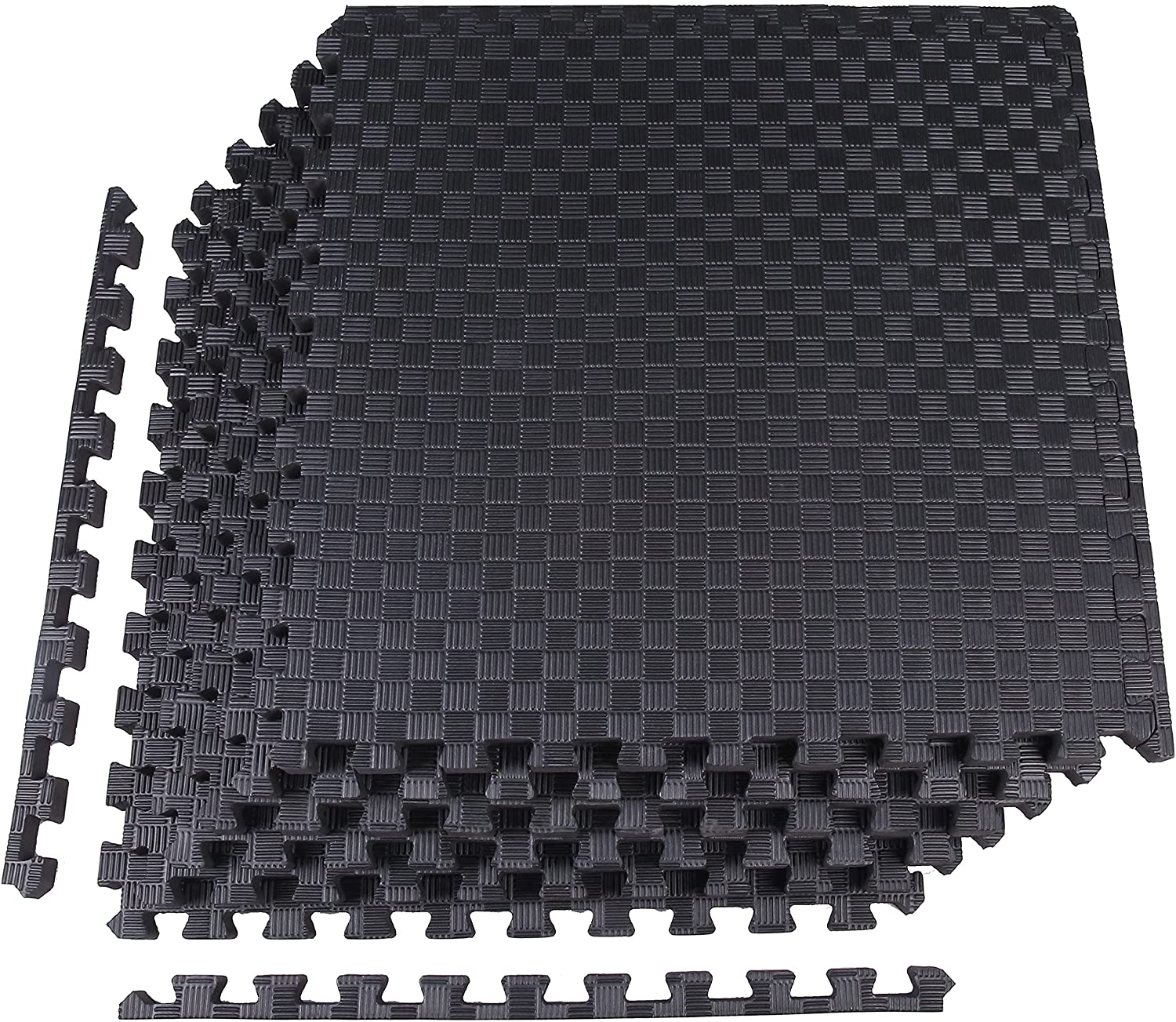 Puzzle Exercise Floor Mat 12/24 Tiles Interlocking Soft EVA Foam Gym Mats