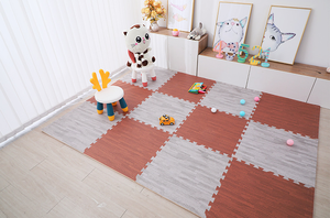 Custom Soft Non-Toxic Wooden Grain EVA Foam Puzzle Mats for Kids
