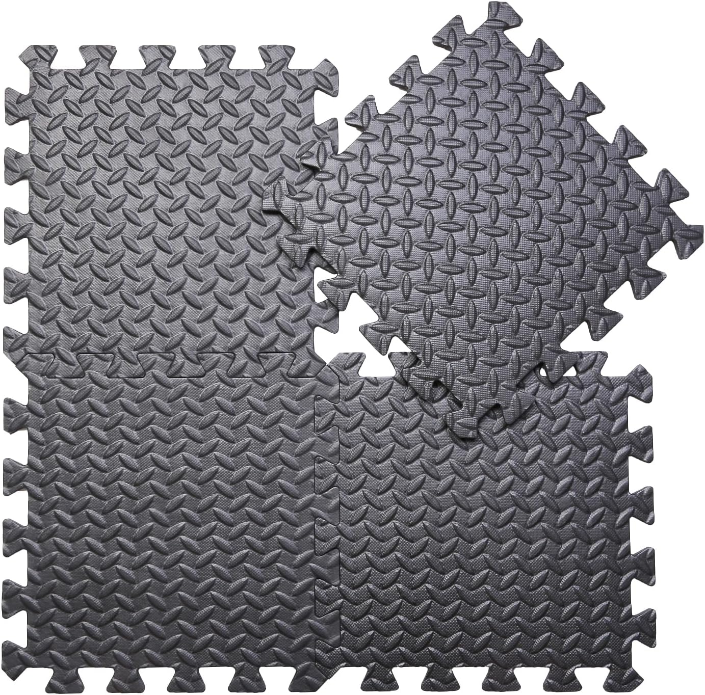 Grey interlocking foam tiles