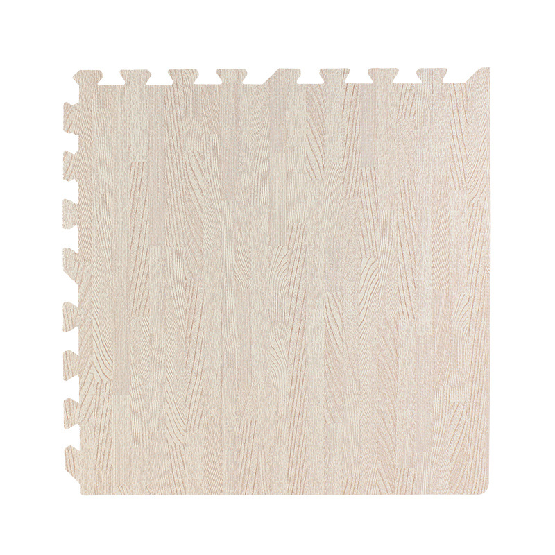 Wood Grain Puzzle Mat 1/2-in EVA Foam Interlocking Floor Tiles for Secure Indoor Room Workout Flooring Puzzle Playmat