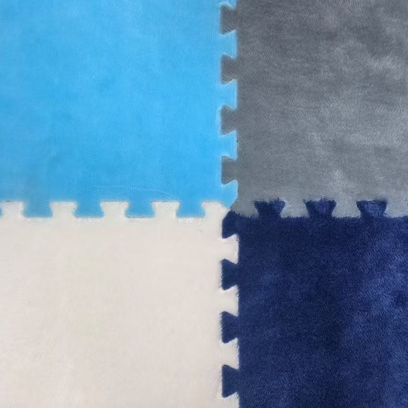 Carpet Squares Puzzle Interlocking Carpet Tiles Plush Foam Floor Mat