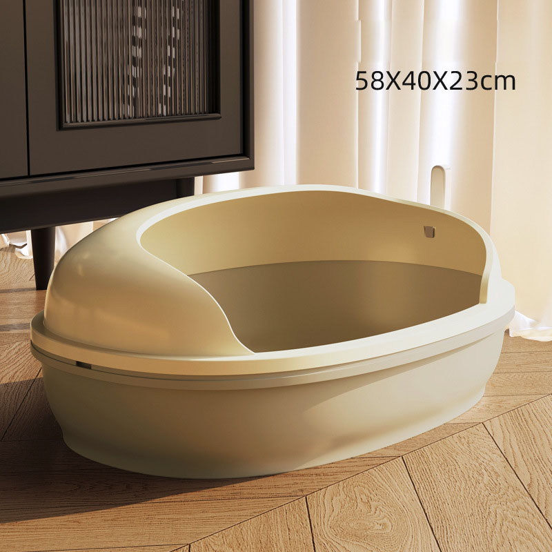 Extra Large Semi Enclosed Plastic Pet Litter Box