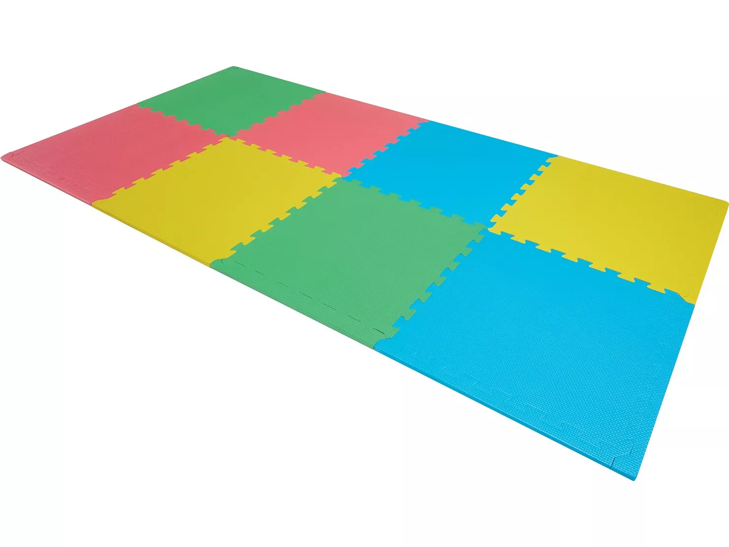 EVA Foam Exercise Interlocking Mat Coloured Floor Puzzle Mat 4PCS Set 
