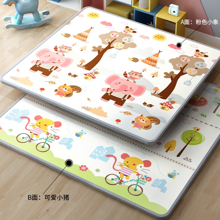 Cartoon Yoga Folding Mat Roll-up Home Dance Mat Walking Crawling Playing Mats