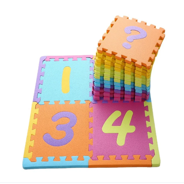 Amazon Hot Sale Composed of Numbers and Letters 36PCS/Set Interlocking EVA Foam Jigsaw Puzzle Floor Mat for Baby Kids