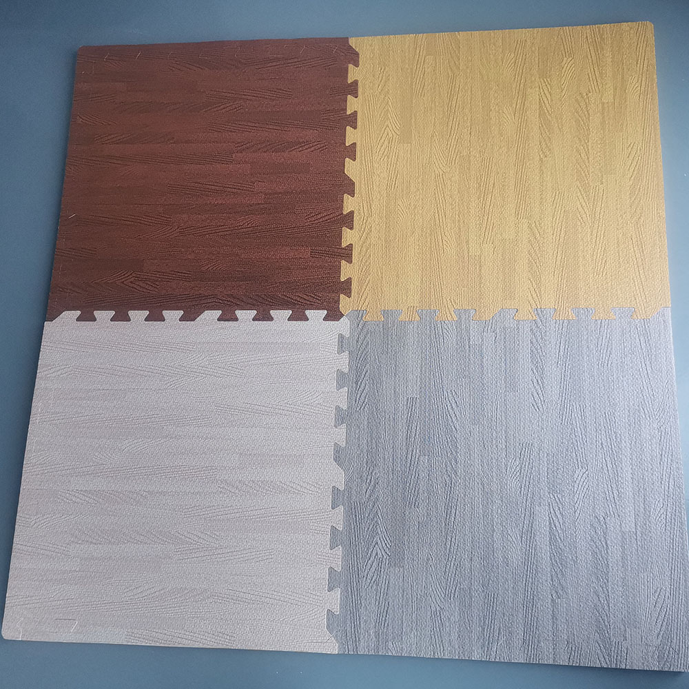 China Factory Sale Anti Slip Non Toxic Interlocking EVA Foam MAT Wood Grain Jigsaw Puzzle Floor Mat