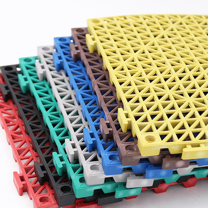 Outdoor Plastic Flooring Sheets Removable Assembly Plastic Interlocking Floor Tiles for Sports