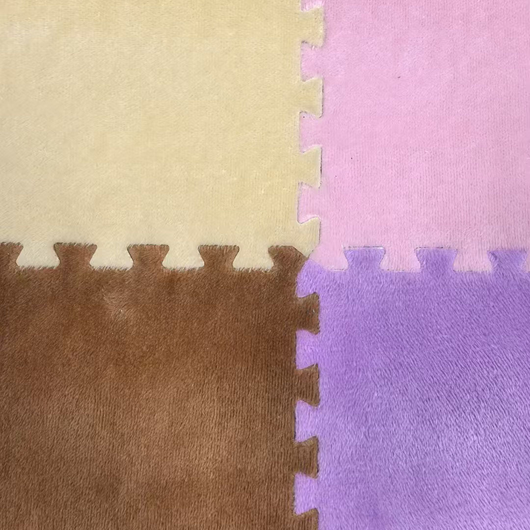 Carpet Squares Puzzle Interlocking Carpet Tiles Plush Foam Floor Mat