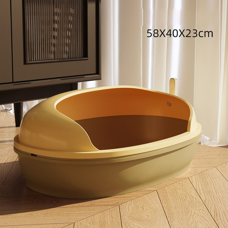Extra Large Semi Enclosed Plastic Pet Litter Box