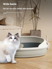 Extra Large Semi Enclosed Plastic Pet Litter Box