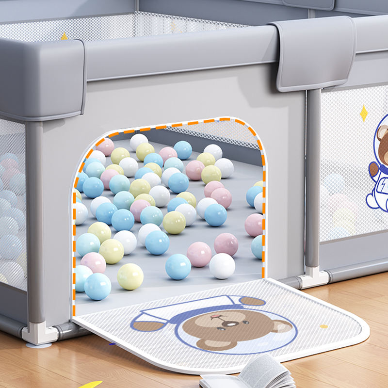 Memizo New Space Bear Raised Mesh Fence Portable Game Playpen 