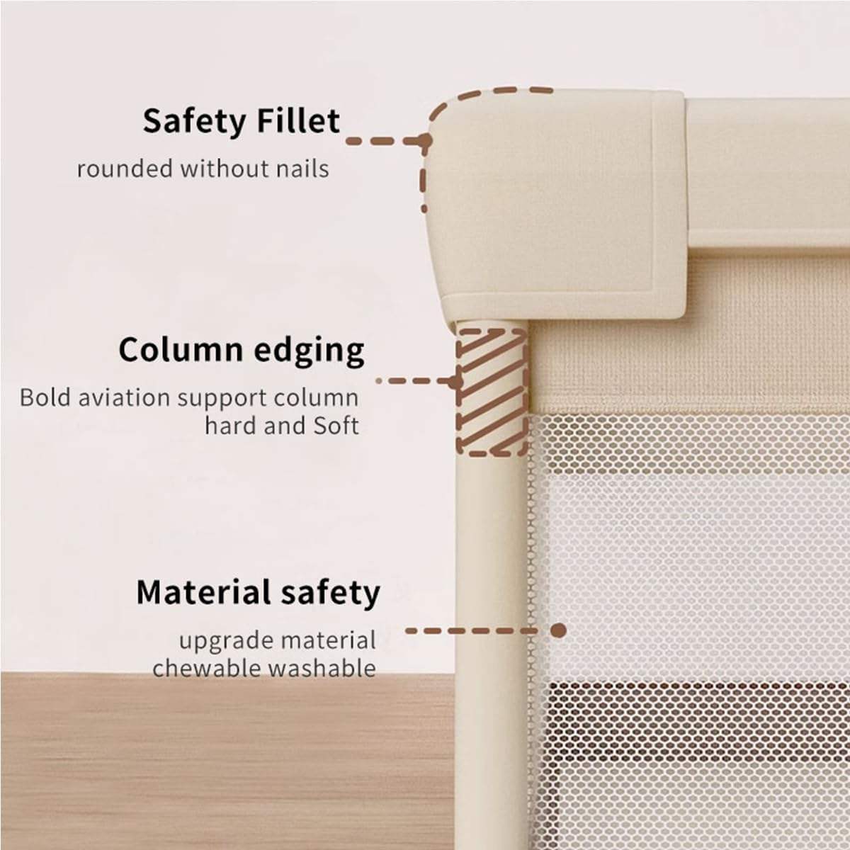 Memizo Portable Foldable Fence Eco-Friendly Prints Panda Baby Playpen 