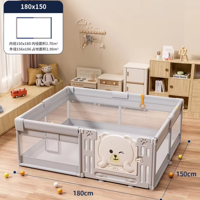 MEMIZO Children's Fence Openable Design Open Door Baby Safe Playpen 