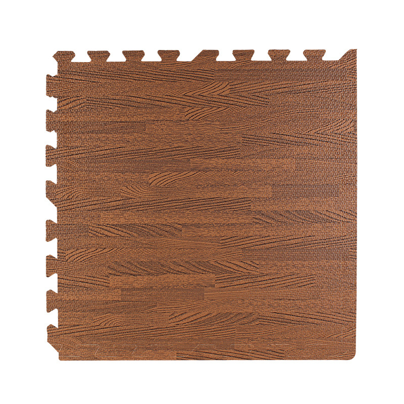 Wood Grain Puzzle Mat 1/2-in EVA Foam Interlocking Floor Tiles for Secure Indoor Room Workout Flooring Puzzle Playmat
