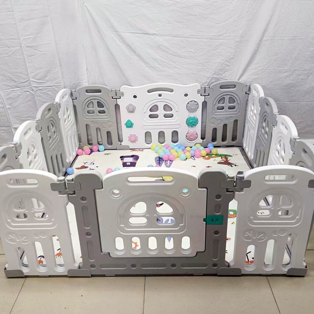 Wholesale Eco-Friendly Plastic Foldable Playpen Safety Feature Folding Fence
