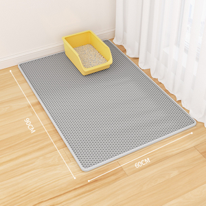 New Eco Friendly Double Layer Colored Floor Non-slip Eva Waterproof Cats Sand Trapping Tray Mat Pet Cat Litter Mat