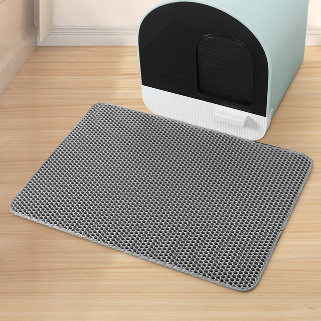 Pet Eva Double-layer Cat Litter Pad Toilet Mat Durable Waterproof Auto Cat Litter Box Trapper Mat
