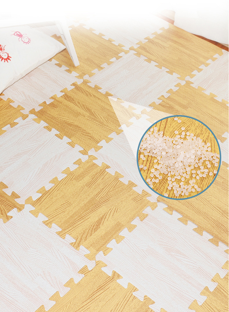 Custom Soft Non-Toxic Wooden Grain EVA Foam Puzzle Mats for Kids
