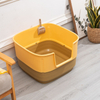 High Quality Semi Closed PP Plastic Cat Litter Box 
