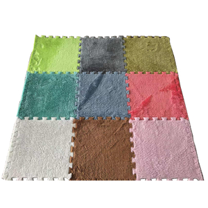 Carpet Squares Puzzle Interlocking Carpet Tiles Plush Foam Floor Mat