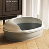 Extra Large Semi Enclosed Plastic Pet Litter Box