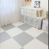 Solid Colors EVA Foam Puzzle Floor Play Mat Interlocking Tiles Puzzle Mat for Kids and Babies with Borders