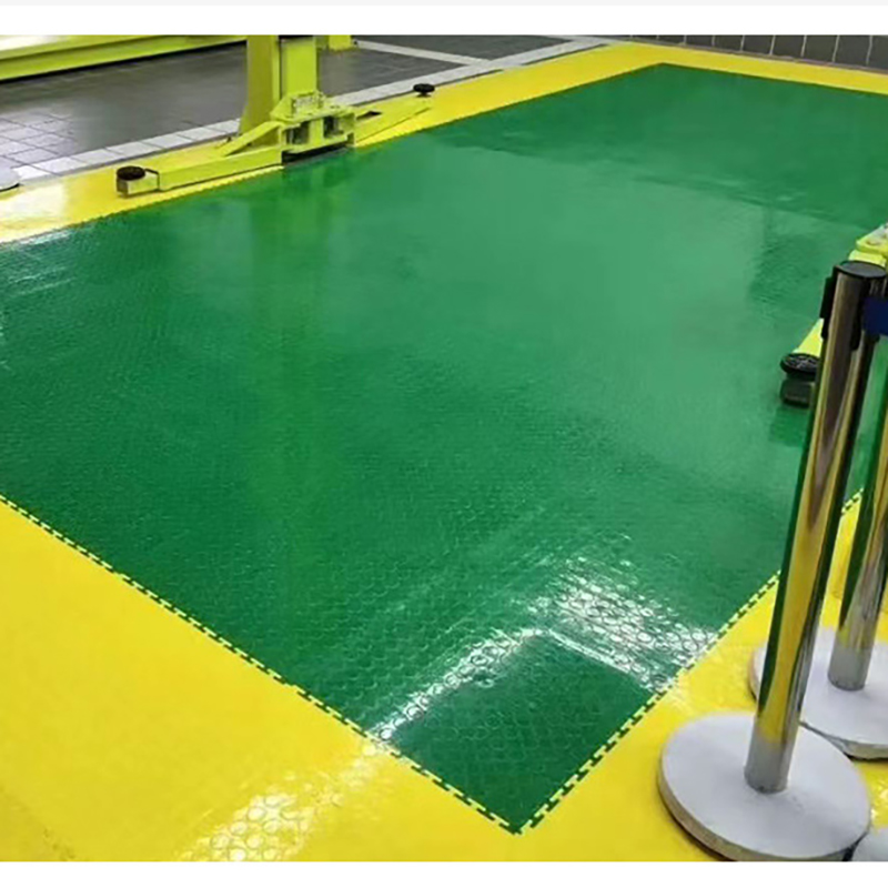  Heavy-duty, Thickened, Anti Slip, Flame-retardant, Waterproof Splicing Floor PVC Plastic Splicing Floor Mat for Workshop, Warehouse, Garage